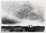 Rietveld landscape (rietveld schroder house) by Julie Langsam, 2002, Charcoal, sold Jul 2025