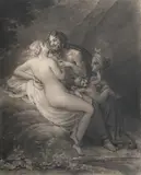 Jupiter and callisto by Anne-Louis Girodet, Charcoal heightened with white chalk, sold Jul 2025