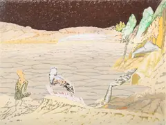 Study for the clay fountain...morning by Irving Petlin, Pastel, sold Jul 2025