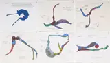 6 elements for 'night music 2' by Yvind Fahlström, 1975, Ink and acrylic on paper, sold Jul 2025