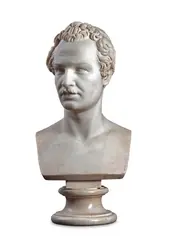 A marble portrait bust, possibly ludwig i, king of bavaria, dated 1828 by Heinrich Maximilian Imhof, 1828, sculpture, sold Jun 2025