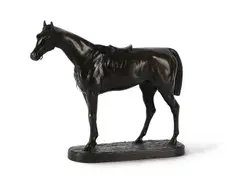 An equestrian animalier bronze of a standing saddled racehorse by Joseph Edgar Boehm, BRONZE, sold Jun 2025