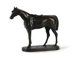An equestrian animalier bronze of a standing saddled racehorse by Joseph Edgar Boehm, BRONZE, sold Jun 2025