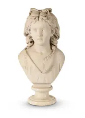 A marble bust of a young girl, late 19th century by Achille Bianchi, Carved Carrara marble, signed to reverse, sold Jun 2025