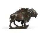 An animalier bronze of a buffalo or bison by Solon Borglum, BRONZE, sold Jun 2025