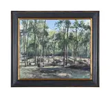 Wooded landscape by Guy Lester, Oil on canvas, sold Jun 2025