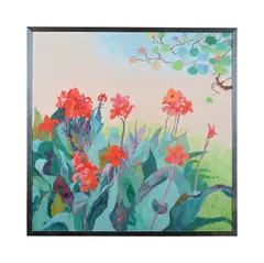 Canna lilies and sea grape by Muriel Cuckney, Oil on canvas, sold Jun 2025