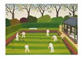 Lawn bowls by John 'road' Allin, Oil on canvas, sold Jun 2025