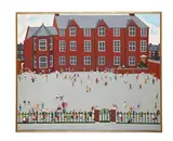 The school playground by John 'road' Allin, Oil on canvas, sold Jun 2025