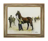 Study of a horse by Michael Lyne, Oil on canvas, sold Jun 2025