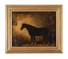 Portrait of a favourite horse by J. W. Smith, Oil on board Variously signed, dated 'March, sold Jun 2025