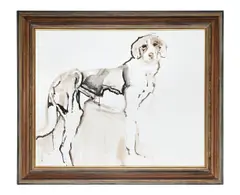Study of a hound by Mirjam Verhoeff, Watercolour, sold Jun 2025