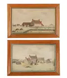 Farmstead with thatched cottage by James P. Tupper, Watercolour Each signed, one dated November, sold Jun 2025