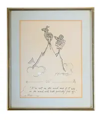 I'm not in the mood by Michael ffolkes, Ink, wash, pencil, heightened with white, sold Jun 2025