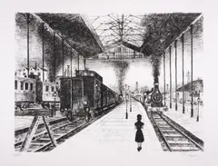 Untitled by Paul Delvaux, Lithograph, sold Jun 2025