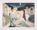 Untitled by Paul Delvaux, Lithograph printed in colours, sold Jun 2025