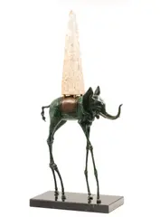 Untitled by Salvador Dalí, Bronze with green patina and perspex pyramid, sold Jun 2025