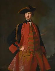 Portrait of captain john davies (b. 1719) by Thomas Hudson, Oil on canvas, sold Jun 2025