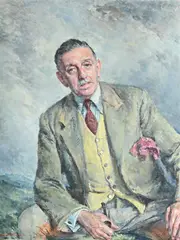 Portrait of col. philip ralph davies-cooke by Simon Elwes, Oil on canvas, sold Jun 2025