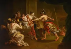 Ulysses seizing astyanax from andromache by Johann Zoffany, Oil on canvas, sold Jun 2025
