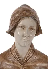 Bust of a maiden, early 20th century by Valmore Gemignani, sculpture, offered Oct 2026