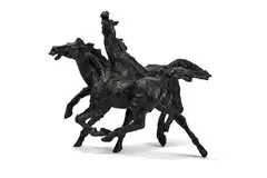 'gruppo di cavalli' equestrian sculpture by Augusto Murer, 1983, Bronze, offered Oct 2026