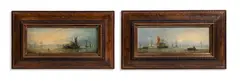 Estuary scenes at sunset by Adolphus Knell, Oil on panel, a pair Both signed, offered Oct 2026