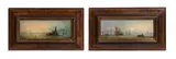 Estuary scenes at sunset by Adolphus Knell, Oil on panel, a pair Both signed, offered Oct 2026