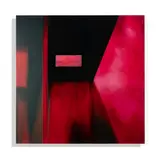 Lightscapes - rose pink - mars black by Helen Brough, 2019, Oil on aluminium, offered Oct 2026