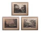 After nicolas poussin, three classical landscapes by Tienne Baudet, print (other), offered Oct 2026