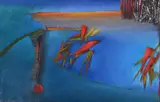 Blue landscape by Humphrey Spender, 1974, Oil on canvas, offered Jul 2026