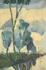 Waveney valley, suffolk by Adrian Ryan, 1951, Oil on board, offered Jul 2026