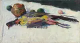 Pheasants and vegetables by Adrian Ryan, 1951, Oil on board, offered Jul 2026