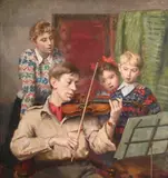 Untitled by Anthony Devas, Oil on canvas, sold Jul 2026