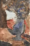 Interior with still life and blue vase by Piotr Potworowski, Watercolour, offered Jul 2026