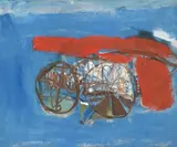 Abstract composition by Heinz Inlander, Gouache over touches of pencil, offered Jul 2026