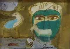 Drowned Phoenician Sailor by Samira Abbassy, mixed media and gouache, sold Oct 2026
