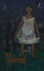 Untitled by Shirley Pond, oil on board, sold Aug 2026