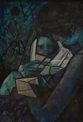 Mother and Child by Shirley Pond, oil on board, sold Aug 2026