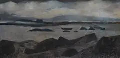 Ireland, Cork Coast by Shirley Pond, oil on board, sold Aug 2026