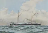 HMS Hotspur by Fred T. Jane, ink, sold Aug 2026