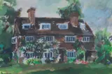 Robin Wood House, Surrey by David Nash, Wood House, Surrey', signed lower right, watercolour and gouache, sold Aug 2026