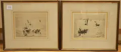 Lobster Fishers by William Lionel Wyllie, pencil, sold Aug 2026