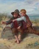 Untitled by John Finnie, oil on board, sold Aug 2026