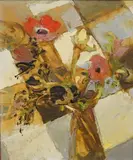 Anemones by Margaret Thomas, oil on board, sold Aug 2026