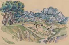 San Remy, Feb 28/27 by Adrian Allinson, pencil, sold Aug 2026