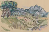 San Remy, Feb 28/27 by Adrian Allinson, pencil, sold Aug 2026
