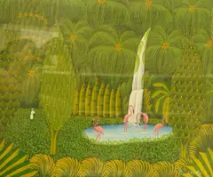 Untitled by J.C. Chrispin, oil on board, sold Aug 2026