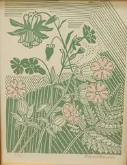 Campions and Columbine by Edward Bawden, pencil, sold Aug 2026