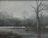 The Marsh Flood by John Foulger, oil on board, sold Aug 2026